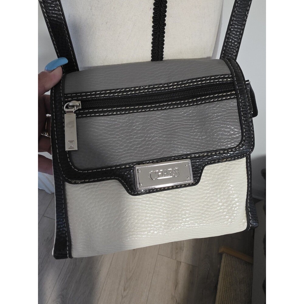 Nice CHAPS Women’s TwoTone RALPH LAUREN MultiCompartment CROSSBODY Bag Purse EuC